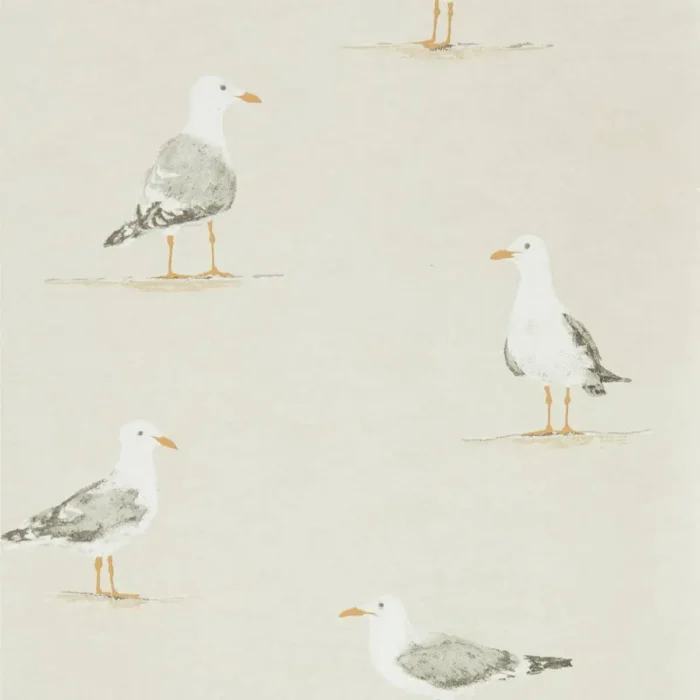 Shore Birds Wallpaper - Driftwood fabric swatch DCOA216563