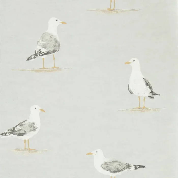 Shore Birds Wallpaper - Gull fabric swatch DCOA216565