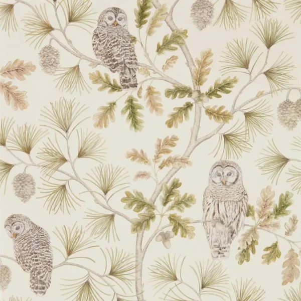 Owlswick Wallpaper - Briarwood by brown animal wallpaper from sanderson