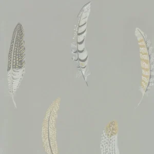 black-grey botanical wallpaper from sanderson