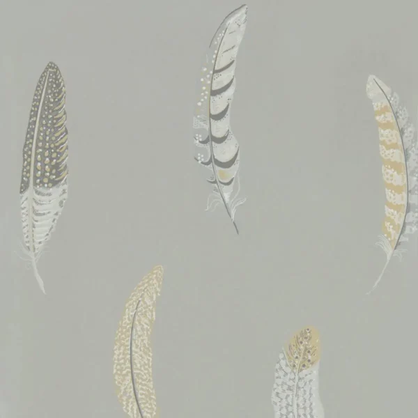 Lismore Wallpaper - Silver Grey by black-grey botanical wallpaper from sanderson