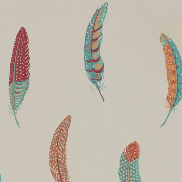 Lismore Wallpaper - Russet by multicolour botanical wallpaper from sanderson