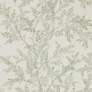 green botanical wallpaper from sanderson