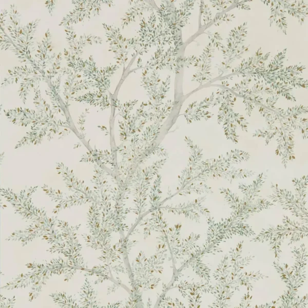 Farthing Wood Wallpaper - Sage Grey by green botanical wallpaper from sanderson