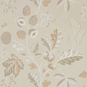brown botanical wallpaper from sanderson