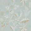 blue botanical wallpaper from sanderson