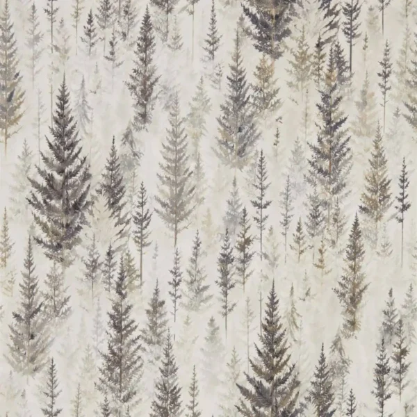 black-grey botanical wallpaper from sanderson