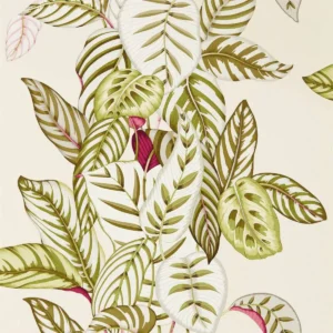 green botanical wallpaper from sanderson