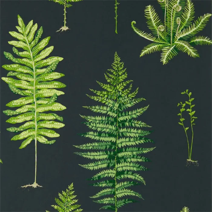 Fernery Wallpaper - China Blue swatch