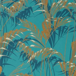 blue botanical wallpaper from sanderson