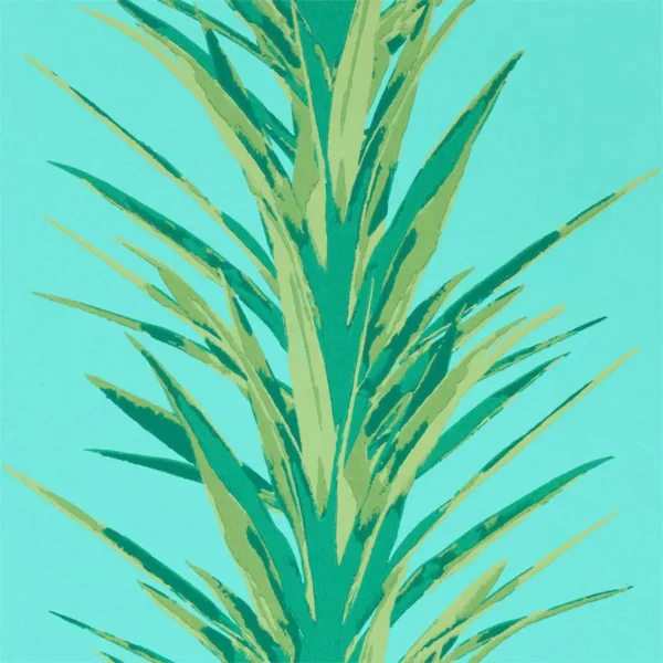 blue botanical wallpaper from sanderson
