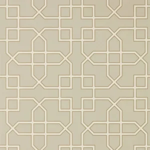 brown geometric wallpaper from sanderson