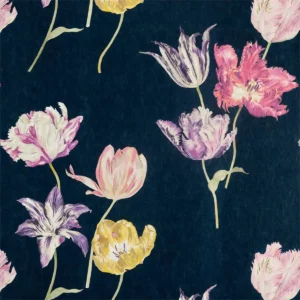 blue botanical wallpaper from sanderson