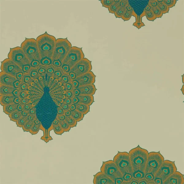 Kalapi Wallpaper - Peacock by blue animal wallpaper from sanderson