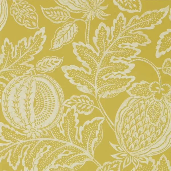 yellow botanical wallpaper from sanderson