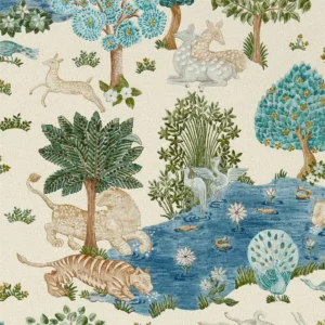 multicolour animal wallpaper from sanderson