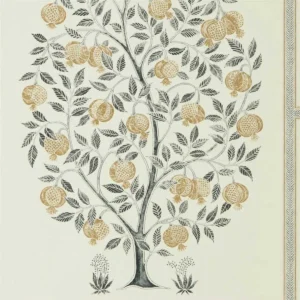 black-grey botanical wallpaper from sanderson
