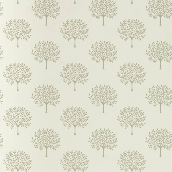 Marcham Tree Wallpaper - Cream by black-grey botanical wallpaper from sanderson