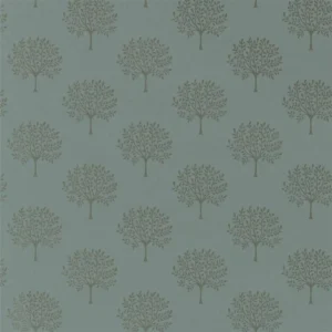 black-grey botanical wallpaper from sanderson