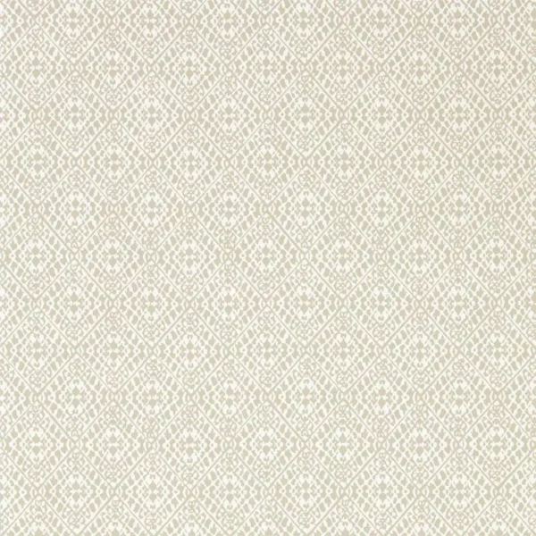 Pinjara Trellis Wallpaper - Linen by brown geometric wallpaper from sanderson