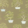 green botanical wallpaper from sanderson