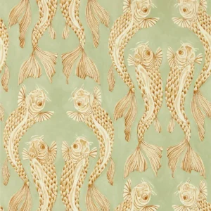 green animal wallpaper from sanderson