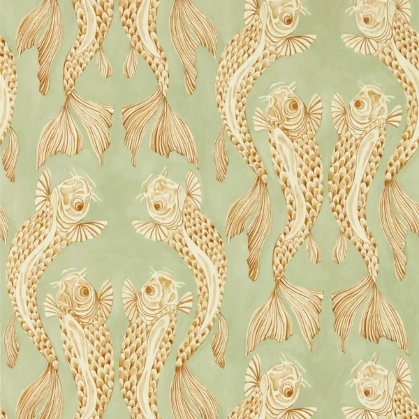 green animal wallpaper from sanderson