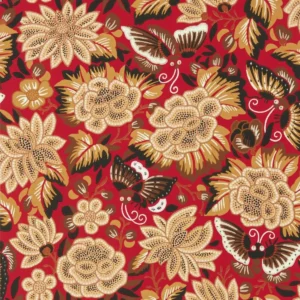 red animal wallpaper from sanderson