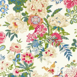 multicolour botanical wallpaper from sanderson