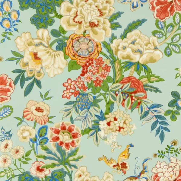green botanical wallpaper from sanderson