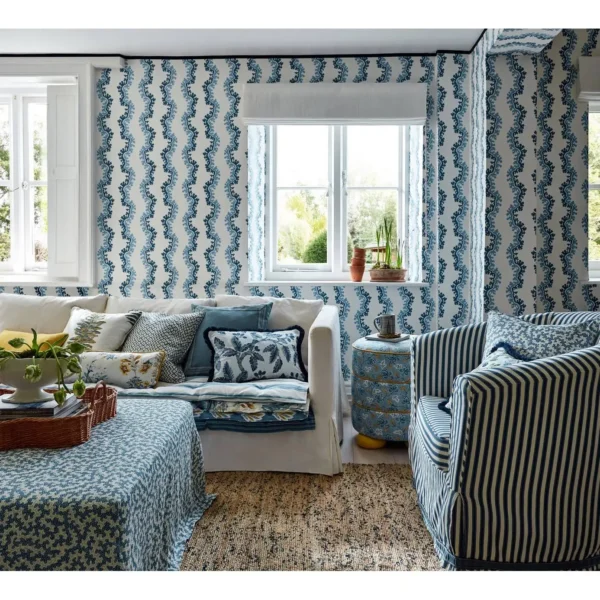 Oxbow Wallpaper - Indigo by Oxbow Wallpaper - Indigo from