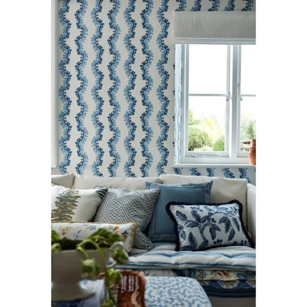 Oxbow Wallpaper - Indigo by Oxbow Wallpaper - Indigo from