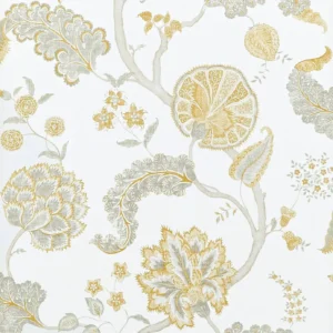 black-grey botanical wallpaper from sanderson