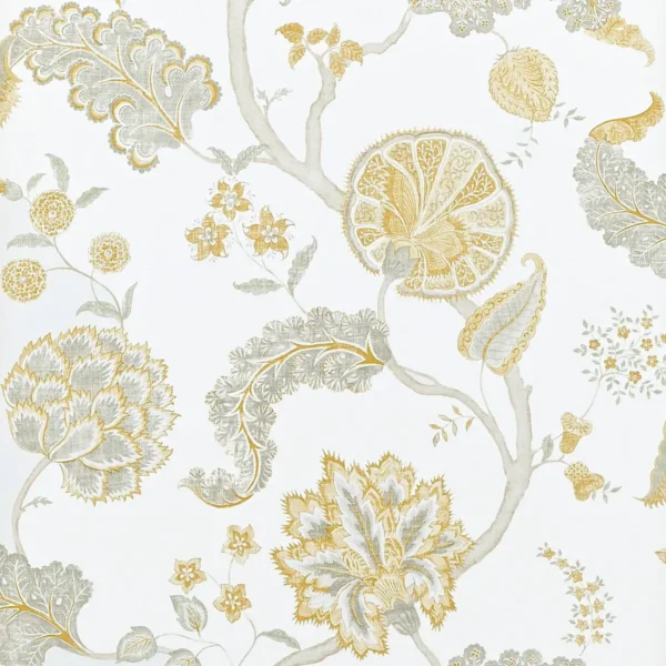 black-grey botanical wallpaper from sanderson