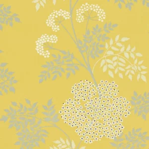 yellow botanical wallpaper from sanderson