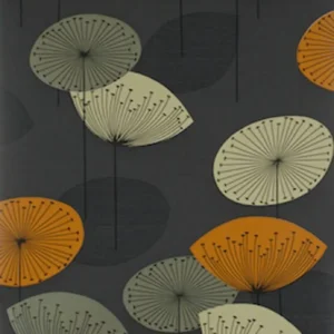 black-grey contemporary wallpaper from sanderson
