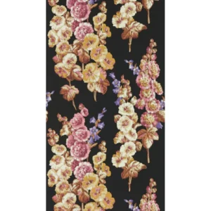 black-grey botanical wallpaper from sanderson