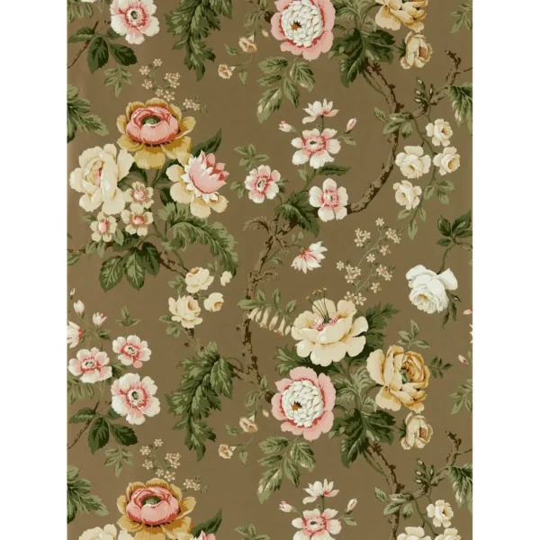 pink botanical wallpaper from sanderson