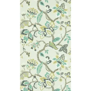 green botanical wallpaper from sanderson
