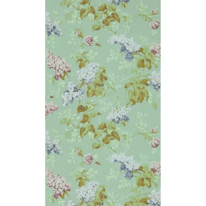 Sommerville Wallpaper - Mint / Plum swatch