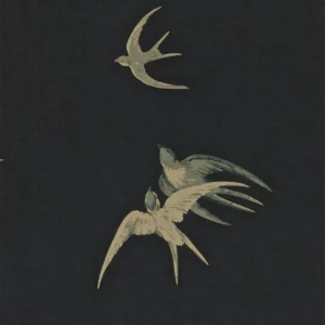 black-grey animal wallpaper from sanderson