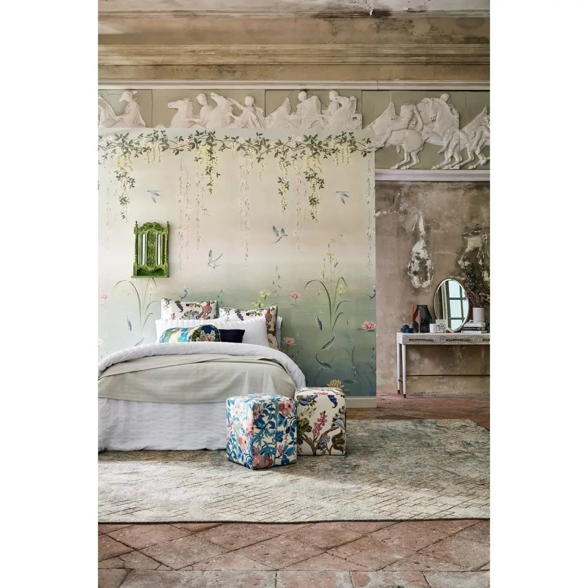 Voyaging Koi Wallpaper - Clear Sky / Persimmon by Voyaging Koi Wallpaper - Clear Sky / Persimmon from