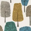 blue botanical wallpaper from scion