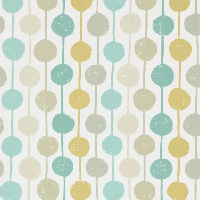 Taimi Wallpaper - Seaglass / Chalk / Honey swatch