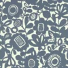 blue botanical wallpaper from scion