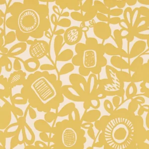 orange botanical wallpaper from scion