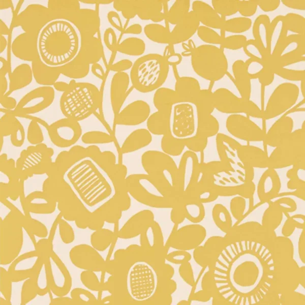 orange botanical wallpaper from scion
