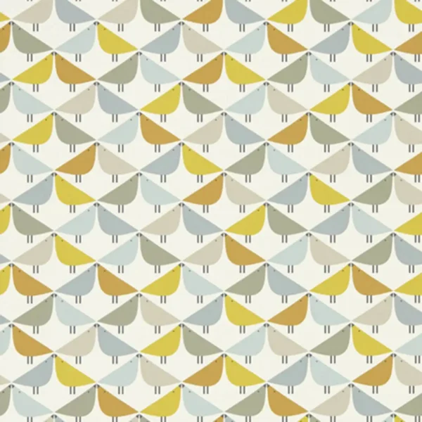 Lintu Wallpaper - Dandelion / Butterscotch / Pebble by black-grey animal wallpaper from scion