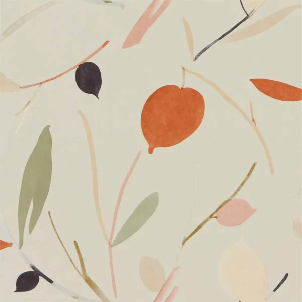 multicolour botanical wallpaper from scion