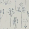 blue botanical wallpaper from scion
